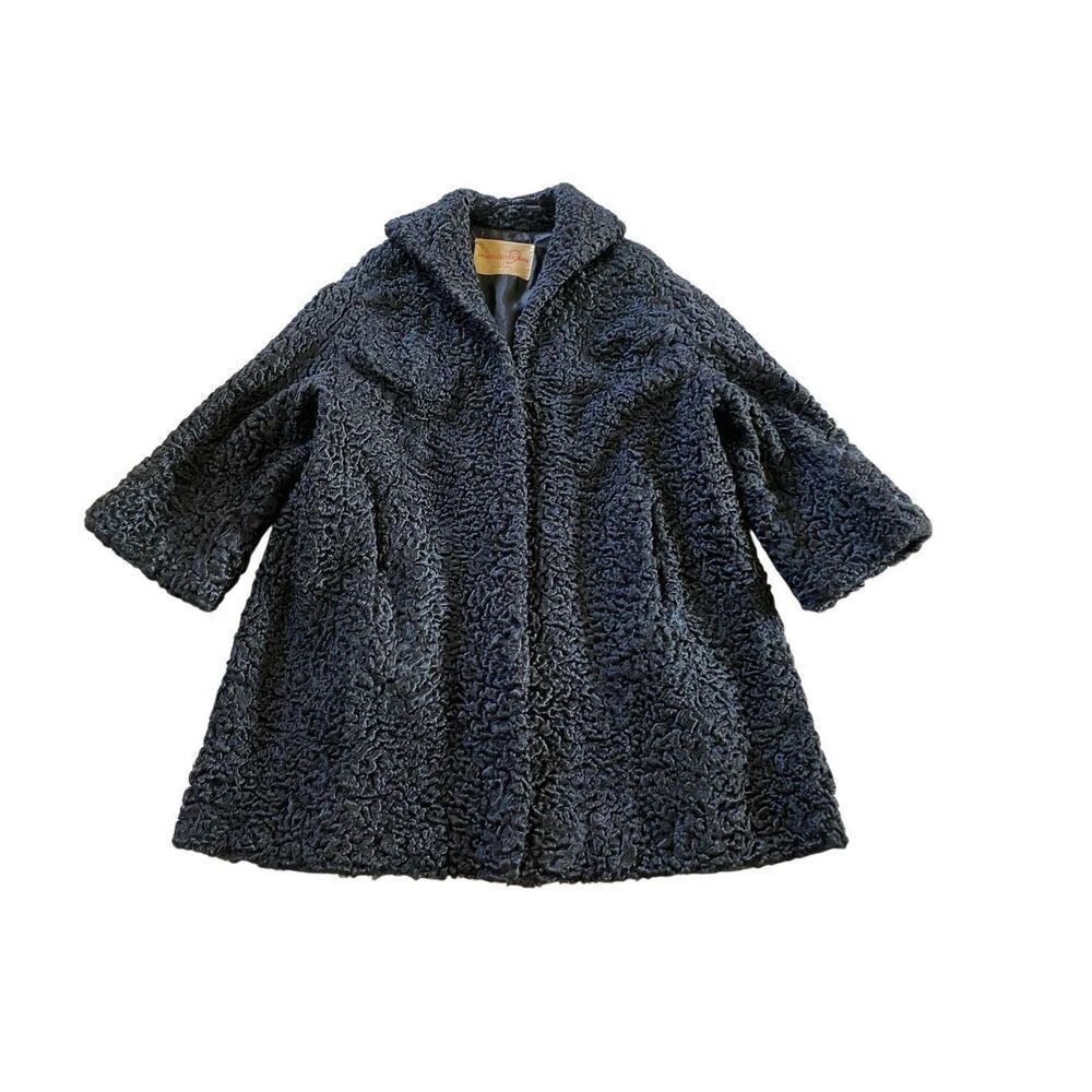 Lamb Fur 1960s Vintage Coat Jacket New York Classic size Medium